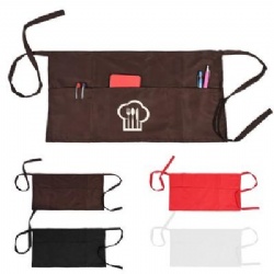 Unisex Waist Apron w/ 3 Front Pockets