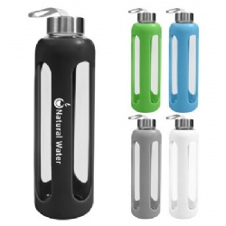 18 oz Silicone sleeve Glass bottle
