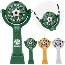 Portable Handheld Soccer Ball Fan with Neck Strap with Holder